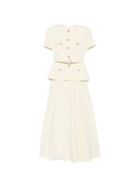 Self-Portrait belted-detail button-up Maxi Dress | Yellow | FARFETCH at Farfetch